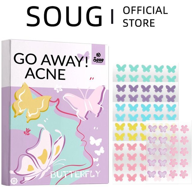 Butterfly Shape Acne Pimple Patch Stickers Blemish Spot Concealer Cover 0.1mm Acne Repair Pimple Remover Skin Care