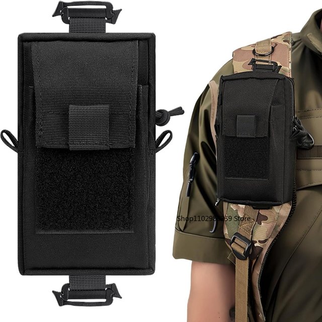 Pochette tactique Molle pour téléphone, sac à dos Durable résistant aux intempéries, pochette à sangle pour l'extérieur, la randonnée, l'escalade et les essentiels EDC