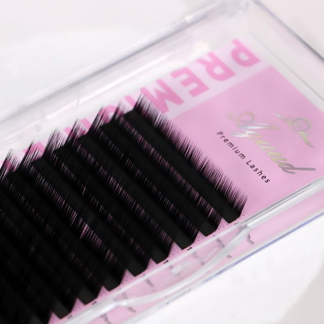 AGUUD L/M Curl 8-15mm Hand Made Faux Mink Individual Eyelash Extension Natural Soft L Shaped False Eyelash Makeup Cilios