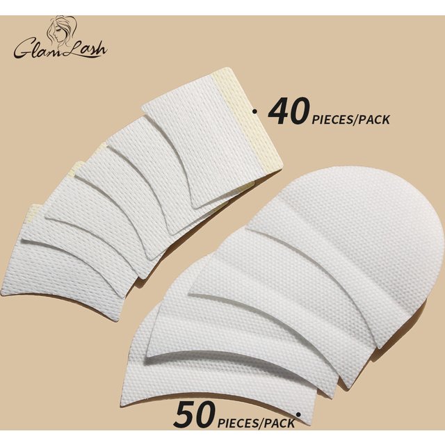 GLAMLASH 40Pcs Disposable Cotton Eyelashes Patch Sticker For Removing Eye Pads Patch Eyelash Extension Female Makeup Tools