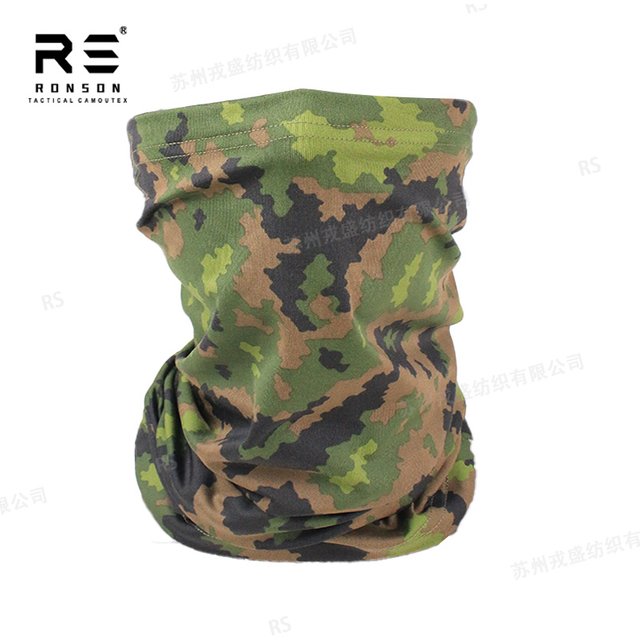 Winter Face Mask M05 Finnish Camouflage Printed Polyester Mesh Neckerchief Outdoor Ride Mask Sun Protection Face Cover Headscarf