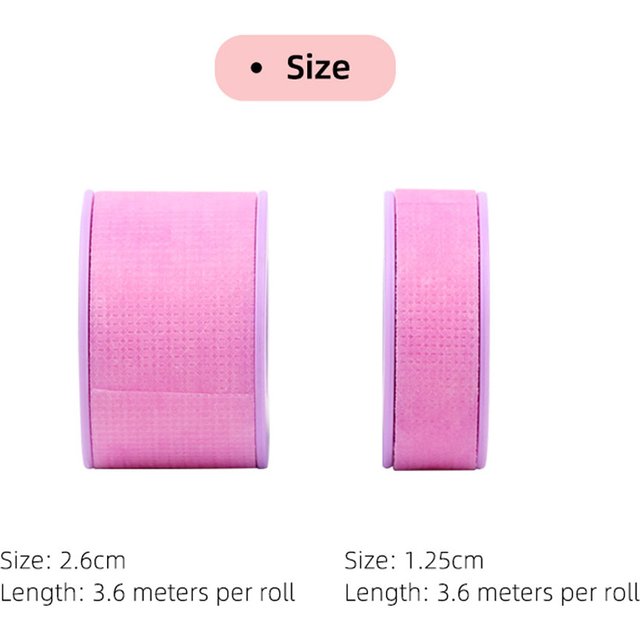 New10pcs Non-woven Silicone Gel Eyelash Tape Breathable Sensitive Resistant Microporous Eyelash Extension Color Tape Makeup Tool