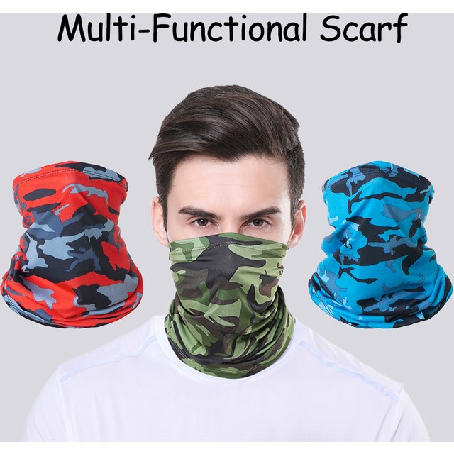 Masque facial multifonctionnel, Protection solaire, guêtre de cou, écharpe unisexe extensible et respirante pour la pêche, le cyclisme, le Sport de plein air