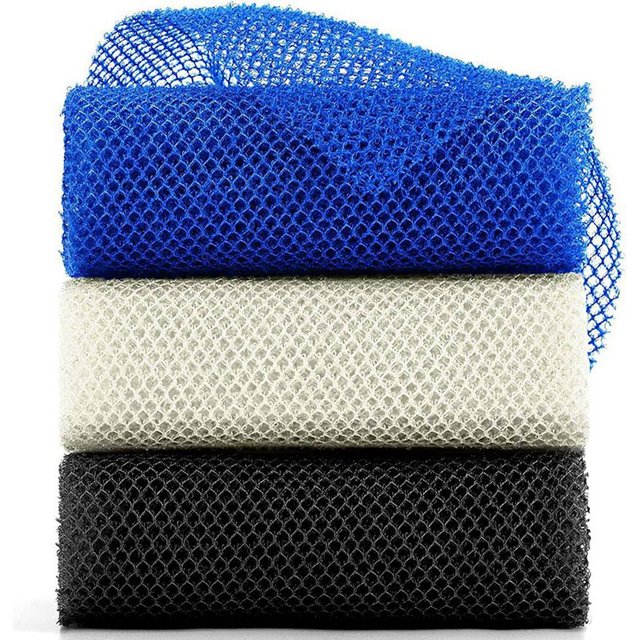 3 Pieces Bath Sponge African Net Long Net Bath Sponge Exfoliating Shower Body Scrubber Back Scrubber Skin Smoother