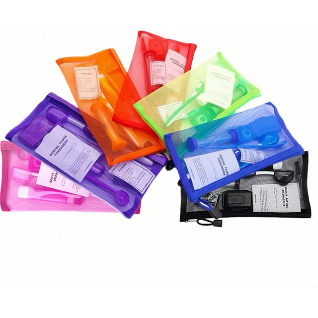 8pcs/set Dental Care Brush Kit Orthodontic Teeth Cleaning Tool Foldable Toothbrush Interdental Brush Floss Thread Wax Travel Kit