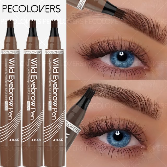 3PCS Waterproof Natural Eye Brow Pencil Matte Liquid Tint Makeup Lasting Eyebrow Tattoo Smudge-proof Cosmetic