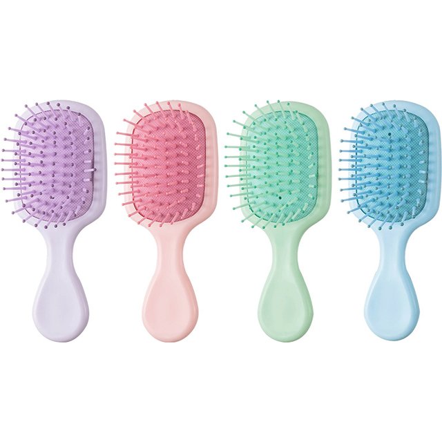 Mini Detangling Hairbrush - Anti-Static Air Bag Comb for Wet/Dry Hair, Portable Salon Styling Tool
