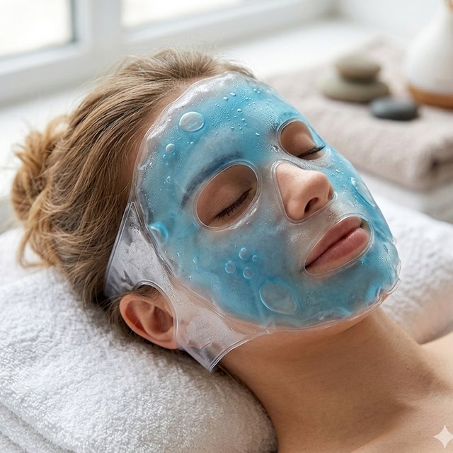 Reusable Gel Facial Mask - Ice Pack Bag, Suitable for Facial Care, Can Be Used as Cold Pack or Hot Pack to Relieve Pressure