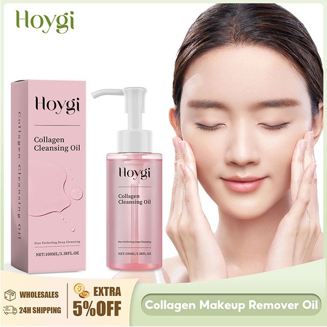 Collagen Cleansing Oil Makeup Remover Deep Cleansing Pores Exfoliation Dissolve Sunscreen Blackhead Refresh Makeup Removal Oil
