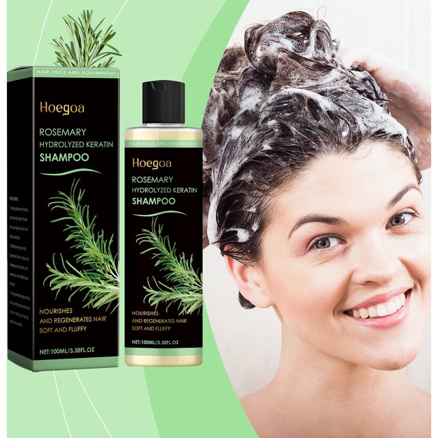 Rosemary Hair Shampoo Hair Regrowth Deep Nourishing Repair Split Ends Hair Soothing Scalp Anti Dandruff Hair Strengthens Shampoo