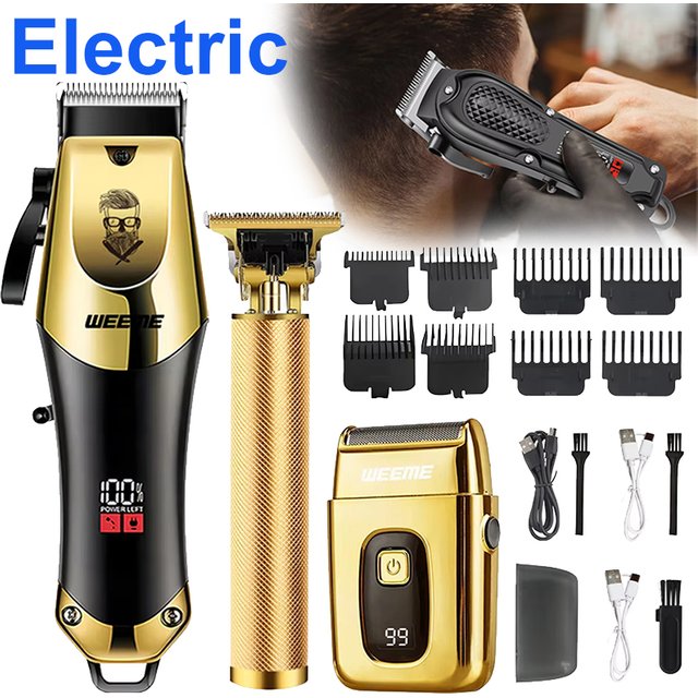 Vintage Hair Trimmer Cordless Electric Hair Cutting Rechargeable Hair Cutting Machine With Nose Hair Trimmer Kit Boyfriend Gift