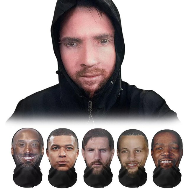 Masque 3D cagoule chapeau Performance faciale parodie blague couvre-chef sans couture Kanye masque facial célébrité visage Hip Hop capuche