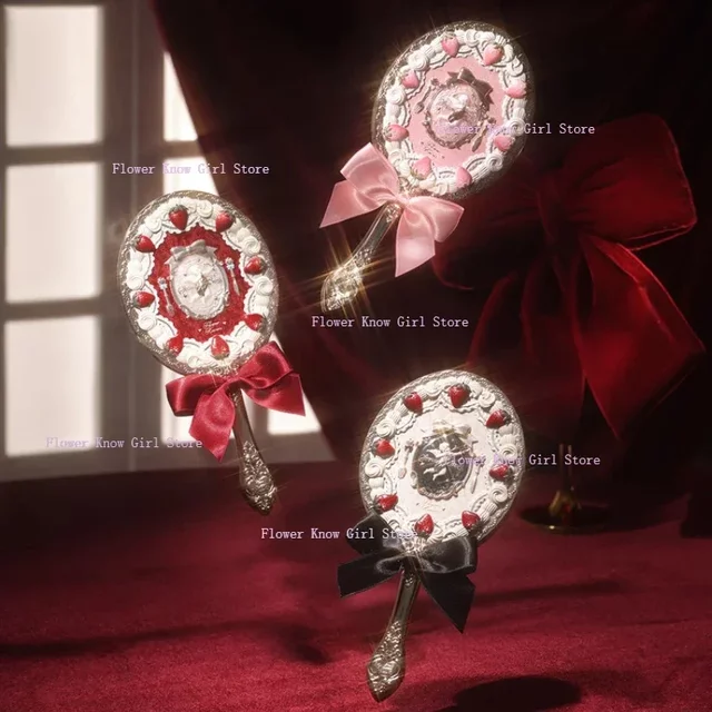 Flower Knows Strawberry Cupid Hand Mirror Flowerknows Makeup Mirrors Vintage Mirror