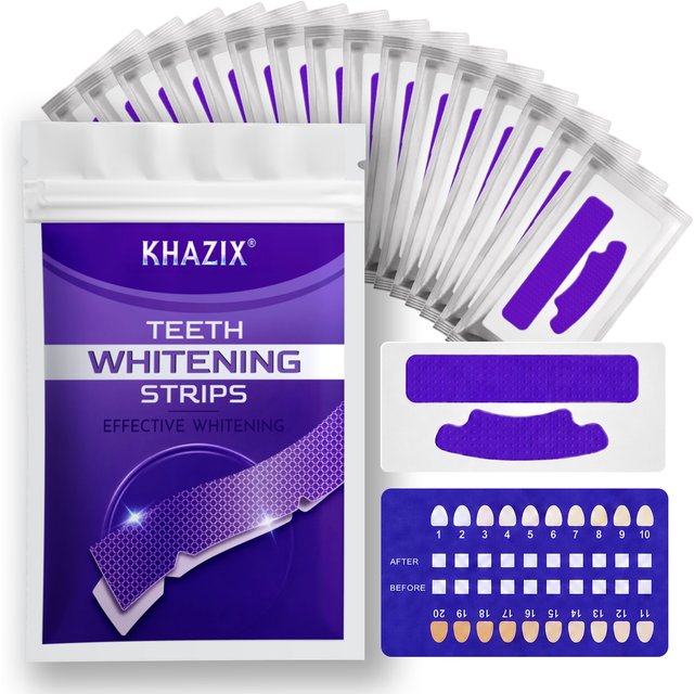 1/7 pairs Teeth Whitening Strips for Whiter-Looking Smile, Flexible Tooth Strips Easy to Apply for Daily Cosmetic Care
