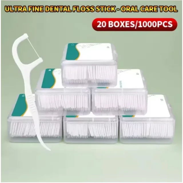 1/3/6/20 Box Portable Disposable Dental Floss Plastic Toothpick High-tension Dental Floss Stick Dental Floss Box Oral Care