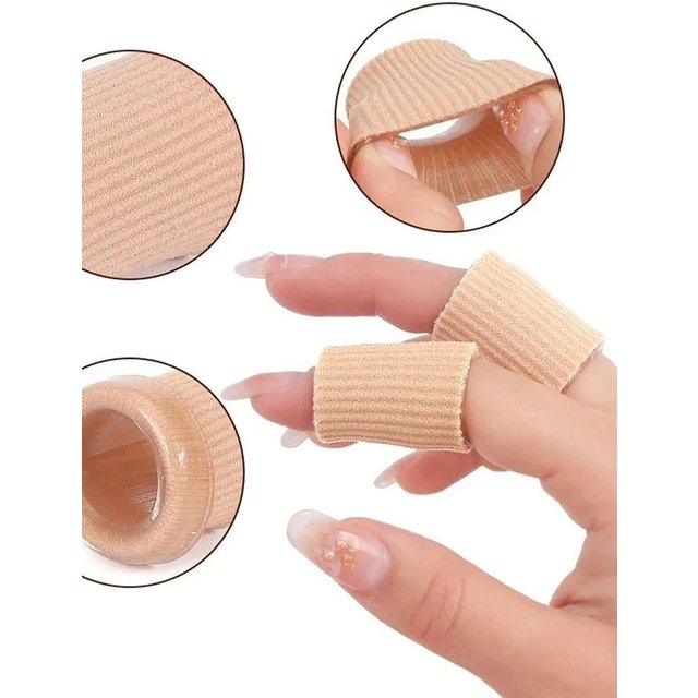 1Pcs Durable 15cm Toe Gel Tube Fabric Silicone Finger Protector Cover Pads Insoles Soft Toe Cushion Cover Foot Care Pedicure