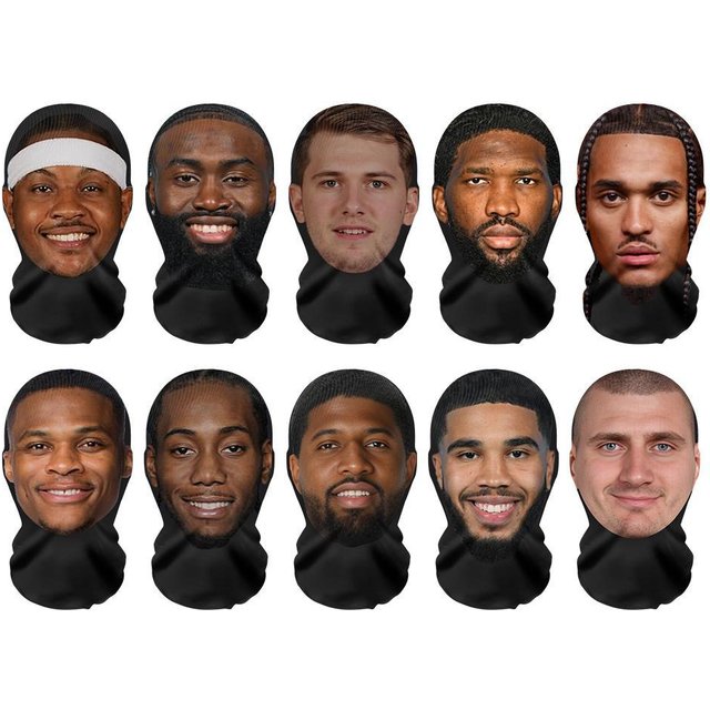 Balaclava Hat 3D Mask Facial Performance Parody Prank Headgear Seamless Kanye Face Mask NBA League Star Hop Hood Dropshipping