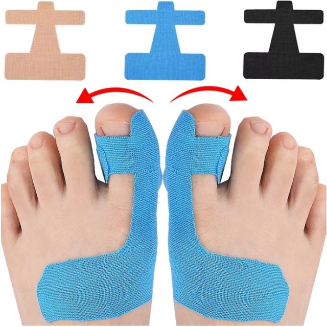 10pcs Hallux Valgus Fixed Support Sports Elastic Bandage Toe Anti-Friction Protective Tape Patch Unisex Foot Care Tools