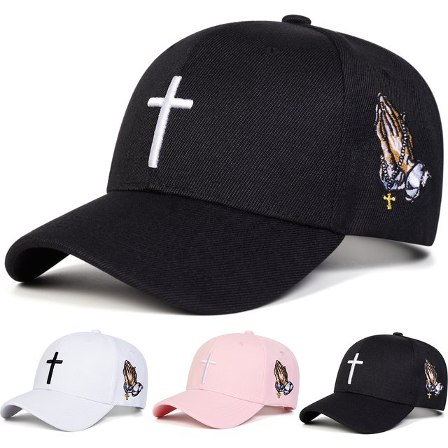 Unisex Cross Embroidery Baseball Caps Spring Autumn Outdoor Adjustable Casual Hats Sunscreen Hat Sports Cap