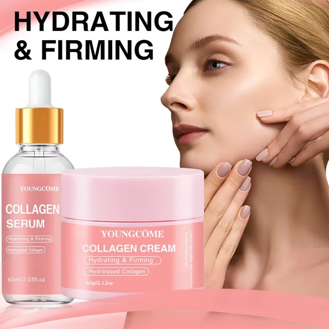 Collagen Cream & Collagen Essence Moisturizing Repair Skin Set Collagen Essence Skin Care Set Cosmetics Travel Package