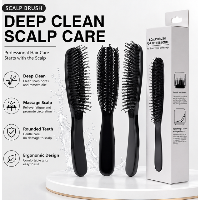 Scalp Massage Comb Anti-static Massager Hair Brushes Not Knotted Tangle Detangle Shower Portable Magic Handle Hair Combs