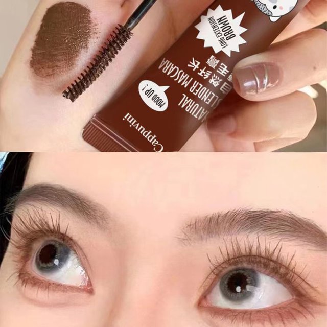 Mascara Lengthening Brown Lash Eyelash Extension Eye Lashes Brush Beauty Makeup Long-wearing Black Color Curling Mascara