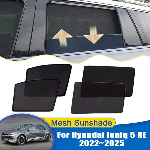 For Hyundai Ioniq 5 N 2022 2023 2024 2025 Car Mesh Sunshade Magnetic Window Sun Visor Sunscreen Privacy Curtain Auto Accessories