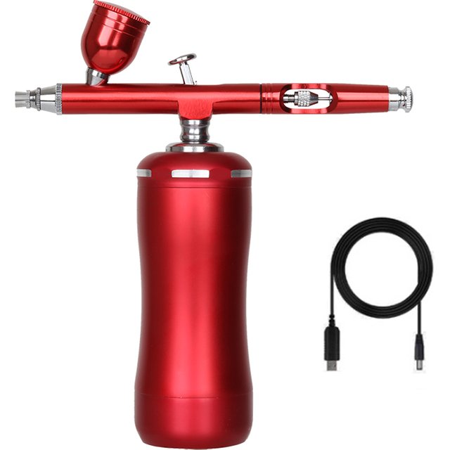 Best Rechargeable Dual Action Airbrush Kit High Psi Compressor Mini Handhold Cosmetics Scale Models Makeup Nail Art