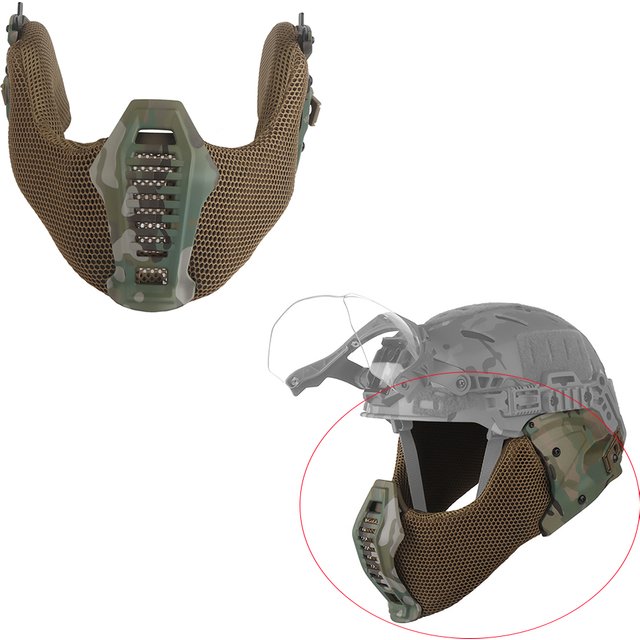 Tactical Helmet Face Mask Mouth Protection, Compatible with Wendy 3.0 Helmet/Mouth Protection/Paired with Ear Protection