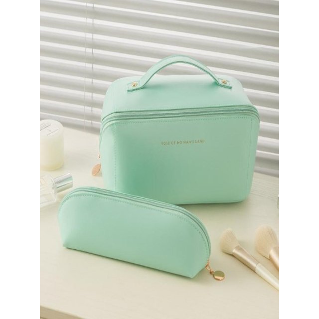 PU Cosmetic Bags Waterproof Washable PU Leather Big Capacity Pen Bag Large Capacity Pencilcase School Stationery Supplies