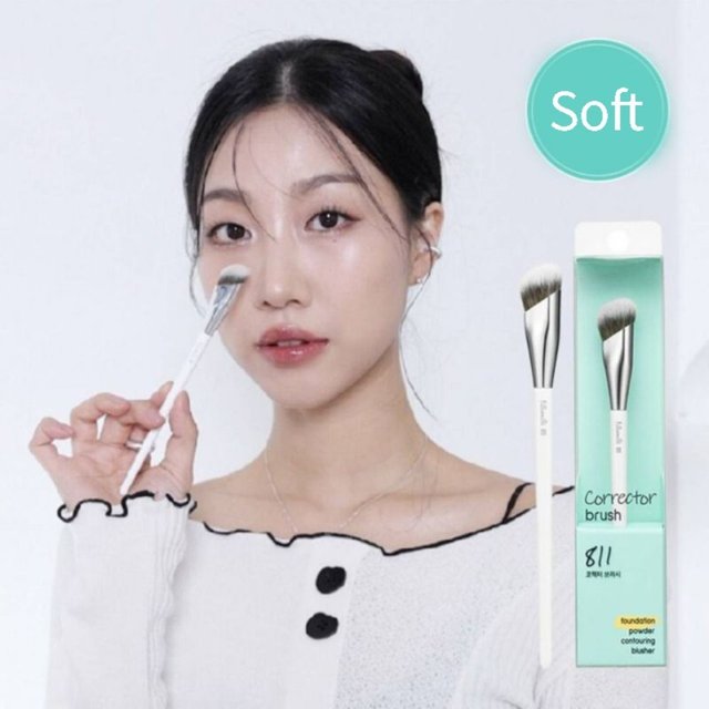 Oblique Head Face Foundation Brushes White Color Corrector Corrector Brush Contour Beauty Tool Foundation Concealer