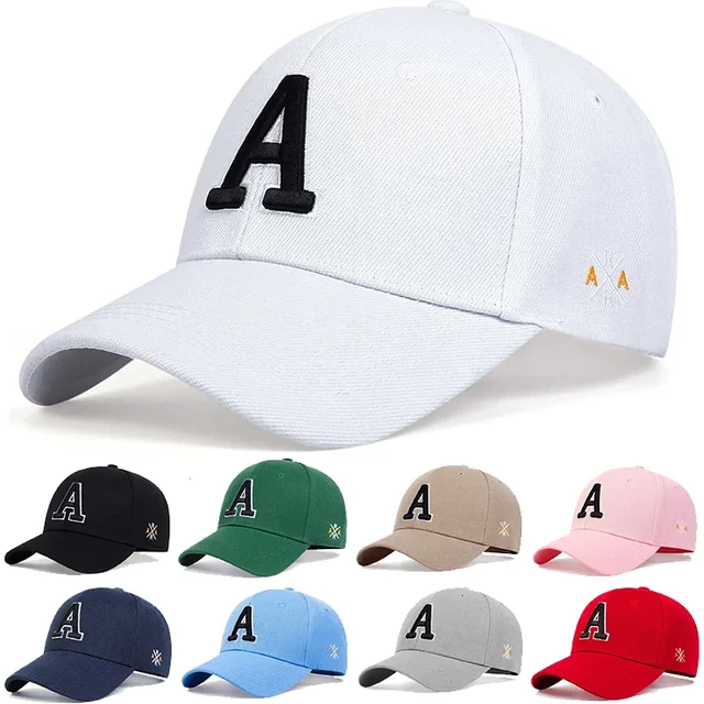 Unisex A Letter Side Ar Embroidery Baseball Caps Spring and Autumn Outdoor Adjustable Casual Hats Sunscreen Hat Sports Golf Cap