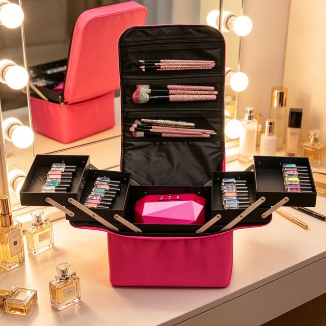 Makeup Bag Large Capacity Portable Professional Cosmetic Bag Brush Makeup Pouch Tattoo Tool Cosmetic and Toiletry Bags