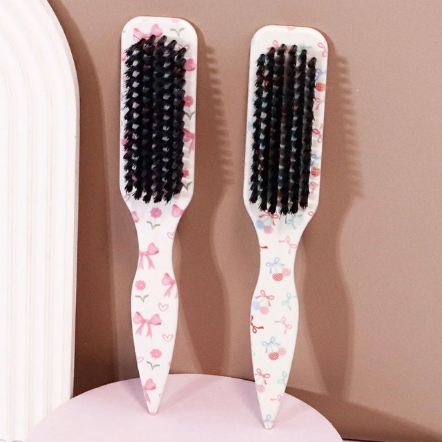 Sharp Tailed Hair Brush with Butterfly Flower Pattern - Tangle Proof, Suitable for All Hair Types, Special for Real Hair Wigs