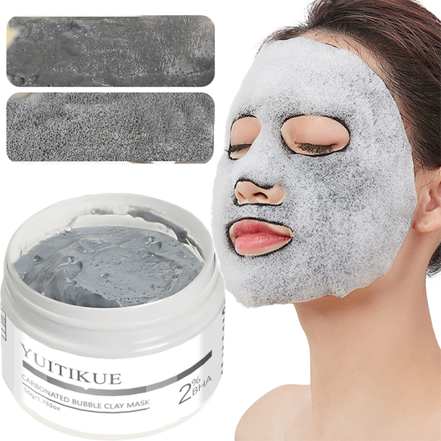 YUITIKUE Bubble Face Mask Blackhead Removing Gel Mask Soothing Foaming Mask Pore Tightening Brightening Nourishing Mask