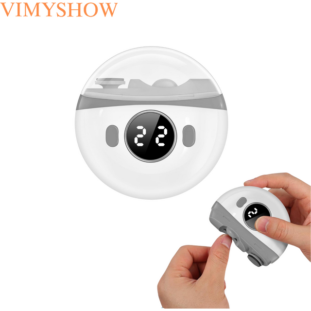 Rechargeable Nail Clipper Electric Automatic Nail Trimmer with LED Light Nail Care Device Nail Polisher for Seniors Adult Baby