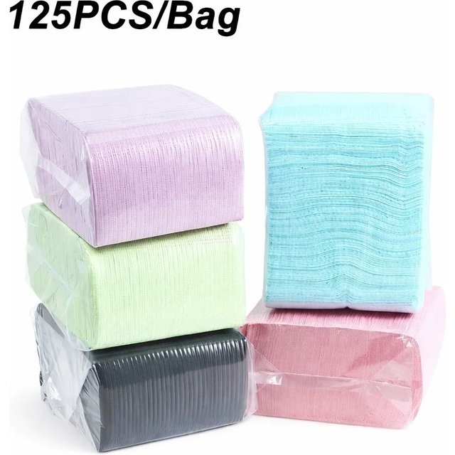 25 PCS Nail Art Table Mat Disposable Foldable Clean Pad Beauty Nail Care Polish Waterproof Tablecloth Manicure Tool Lint Paper