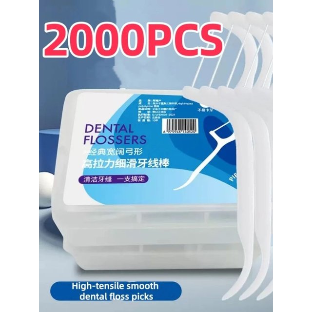 2000/50PCS Portable Disposable Dental Floss Fine Dental Floss Stick Clean The Gaps Between Teeth With One Piece Oral Care Tool