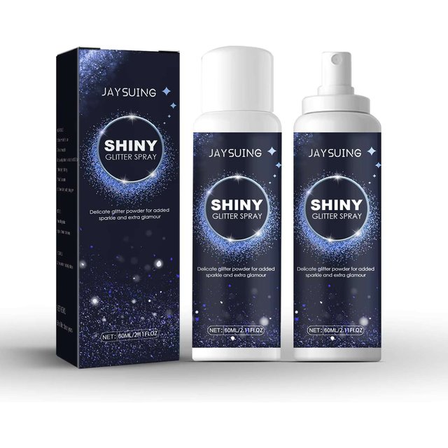 Body Glitter Powder Long Lasting Shimmer Sparkle Party Makeup Waterproof Hair Clothes Shiny Highlighter Powder Spray High Gloss