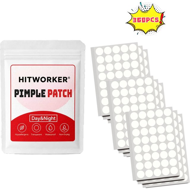 360PCS Hydrocolloid Pimple Patches Invisible Spot Stickers Ultra Thin Clear Blemish Cover Day & Night Skin Care Hydrogel