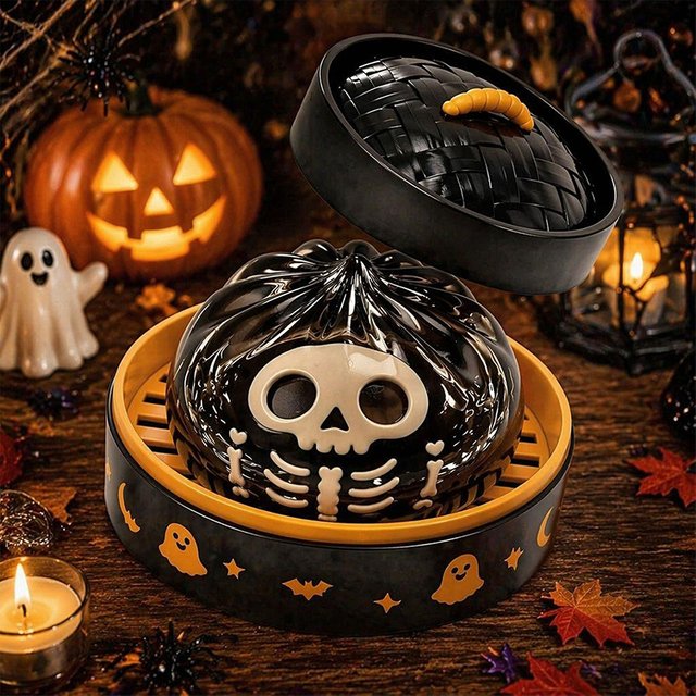 Halloween Pumpkin Buns Facial Expression Pinch Toy Ball Stress Relief Slow Rebound Sensory Squishy Toy Halloween Party Toy Gifts