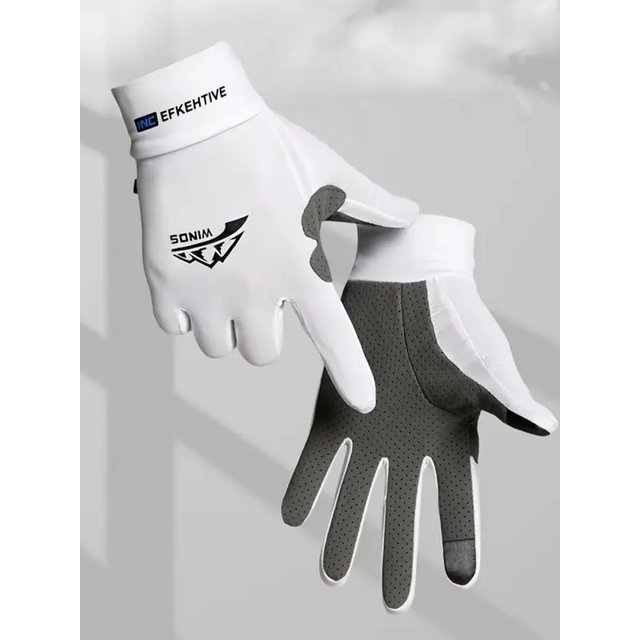 Ice Silk Gloves Breathable Lightweight Cycling Gloves Anti-Slip Sunscreen Full Finger Gloves Outdoor Fishing Driving Gloves