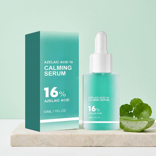16% Azelaic Acid Calming Serum 30ml, Gentle Dark Spots Remover Fading Pore Improve Redness Brighten Korean Day Night Facial Care