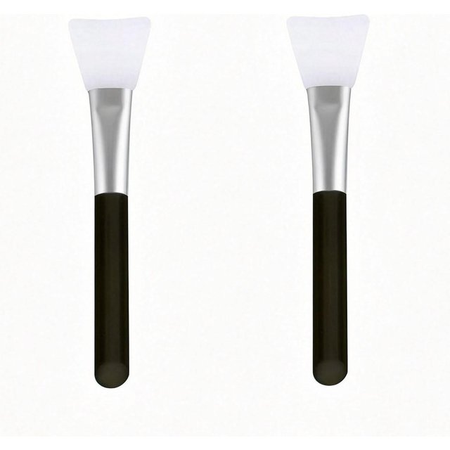 2 Soft Silicone Mask Brushes for Mud and Jelly Masks | Easy-To-Clean, Quick-Drying, Reusable Facial Mask Spatula
