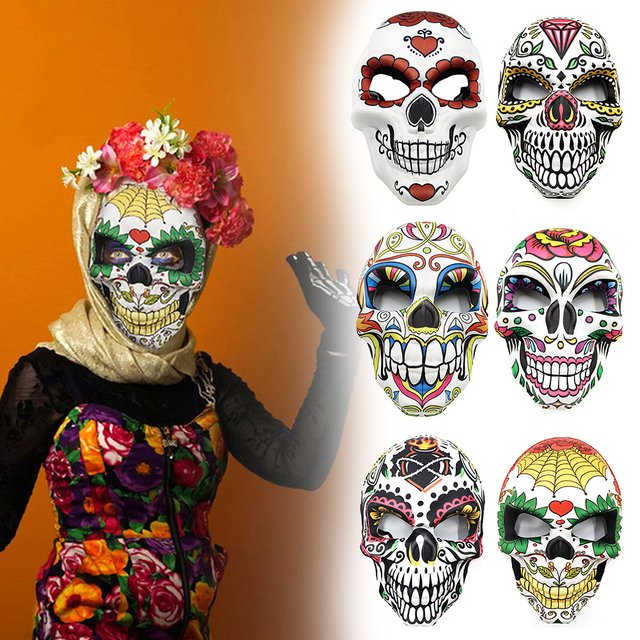 Mode mexicain drôle masque complet Spookys Zombie squelette mascarades masque de fête pour femmes hommes Cosplay mascarades accessoire de fête