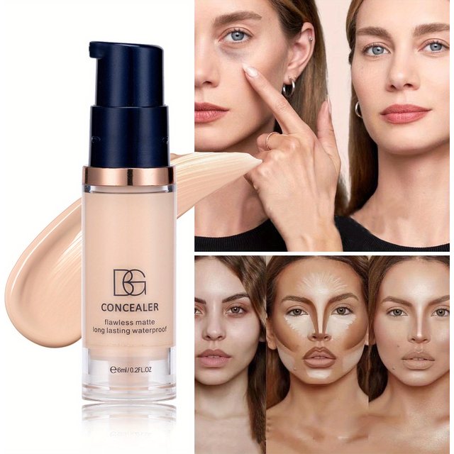 5 Color Liquid Concealer Matte Makeup Full Coverage of Pores Invisible Concealer Natural Nude Skin Tone Long-lasting Oil Control