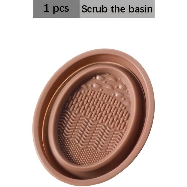 1 piece of foldable silicone makeup brush cleaner; Reusable; Portable cleaning tool suitable for makeup brushes and powder puffs