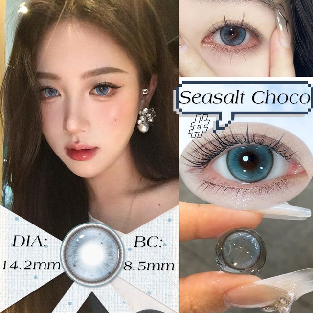 2pcs Colored Contact Lenses with Degree Cosplay Lens Kitty Makeup Blue Pupils Yellow Black Lense Cosmetics Cute Lenses For Party