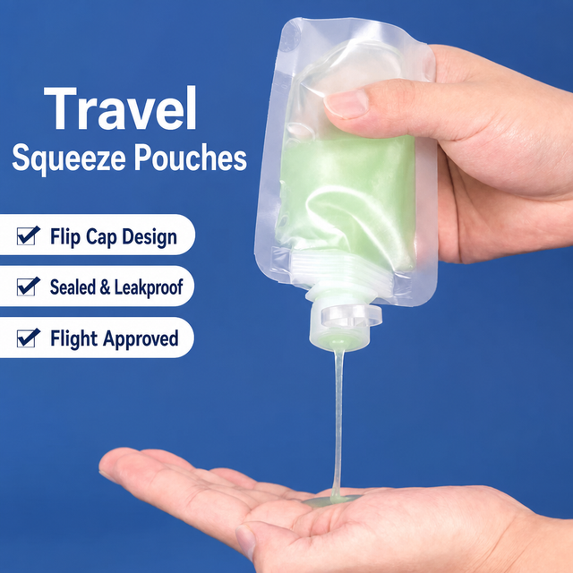 10/30PCS Portable Travel Dispensing Bags TSA Approved Squeeze Pouches Leakproof Reusable Toiletry Bags for Shampoo Liquid Soap