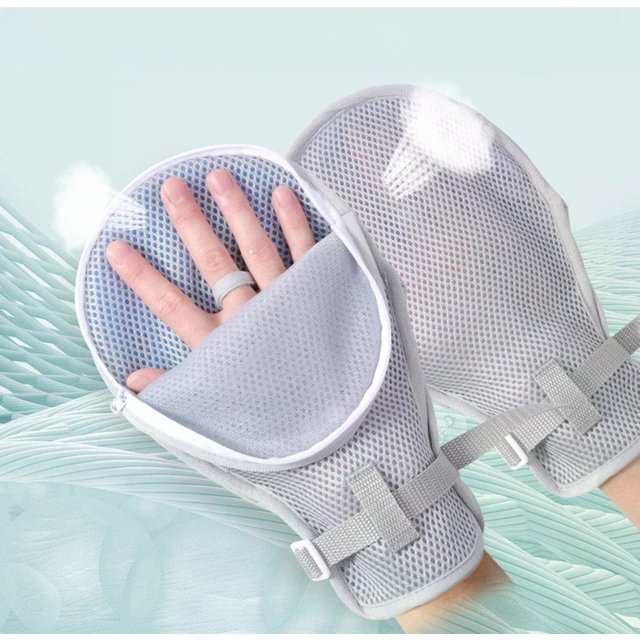 Restraint Gloves Finger Control Protectors Finger Hand Fixed Gloves Elderly Patients Movement Limited Ties Hands Foot Care Tools